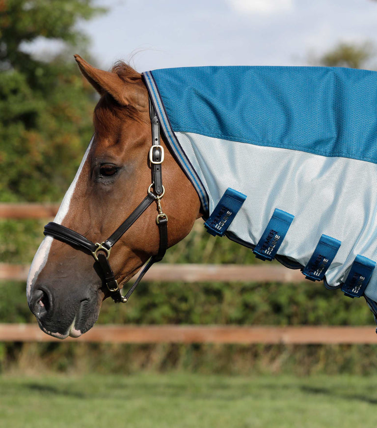 Premier Equine Stay-Dry Mesh Air Fly Rug with Surcingles Blue