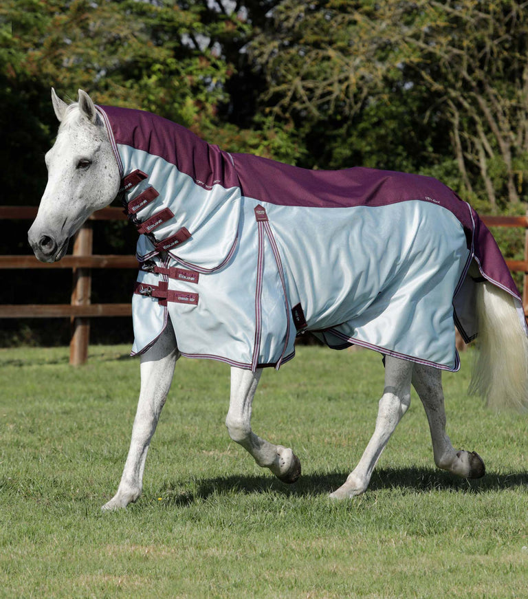 Premier Equine Stay-Dry Mesh Air Fly Rug with Surcingles Blue