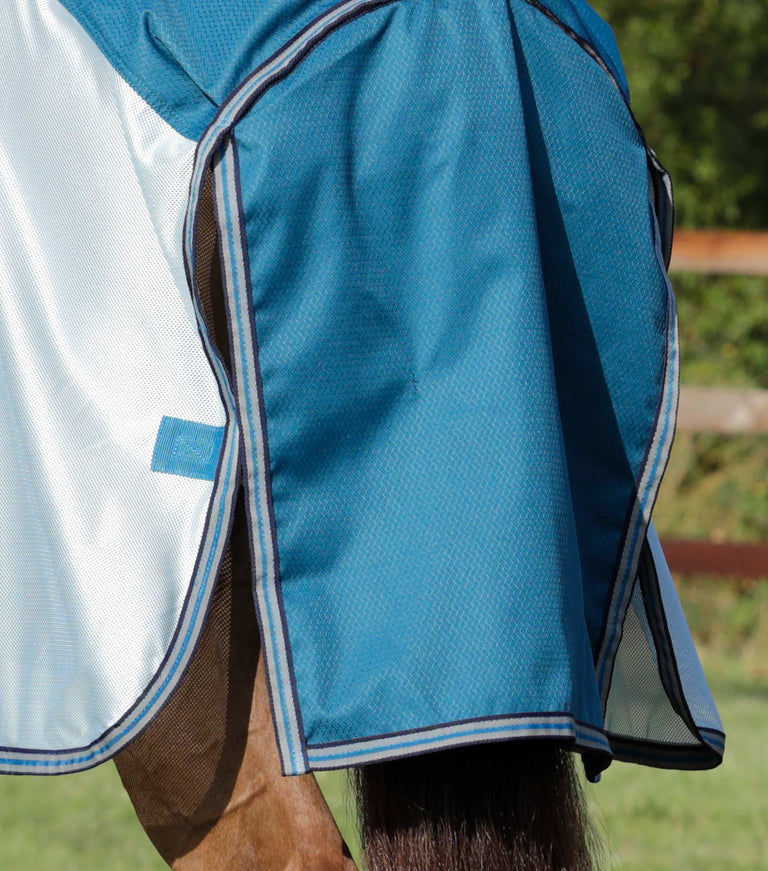 Premier Equine Stay-Dry Mesh Air Fly Rug with Surcingles Blue