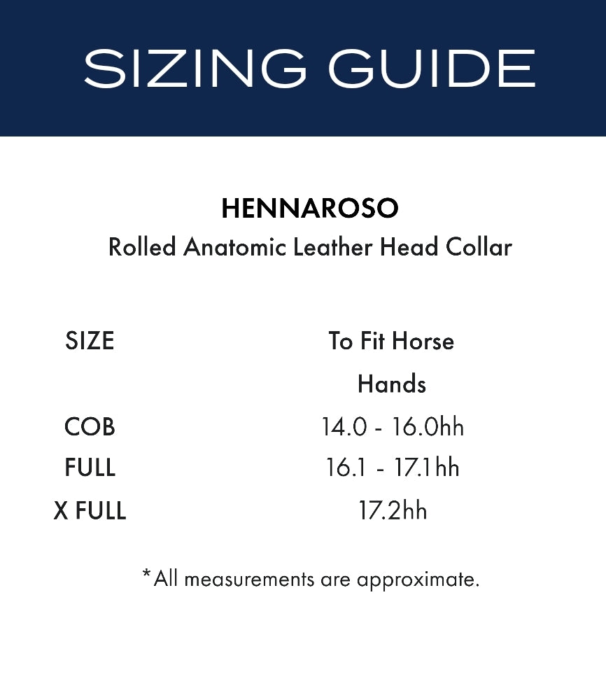 Premier Equine Hennaroso Rolled Anatomic Leather Head Collar