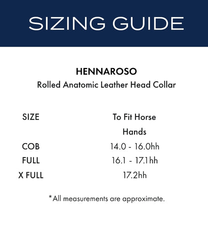 Premier Equine Hennaroso Rolled Anatomic Leather Head Collar